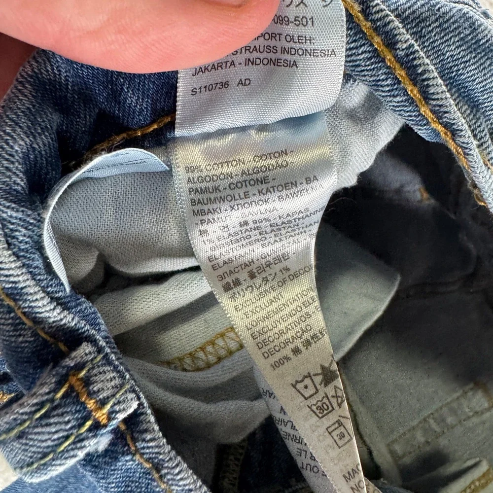 Levis 514 Jeans Mens 38x30 Blue Straight Fit Medium‎ Wash Denim Pants Stretch